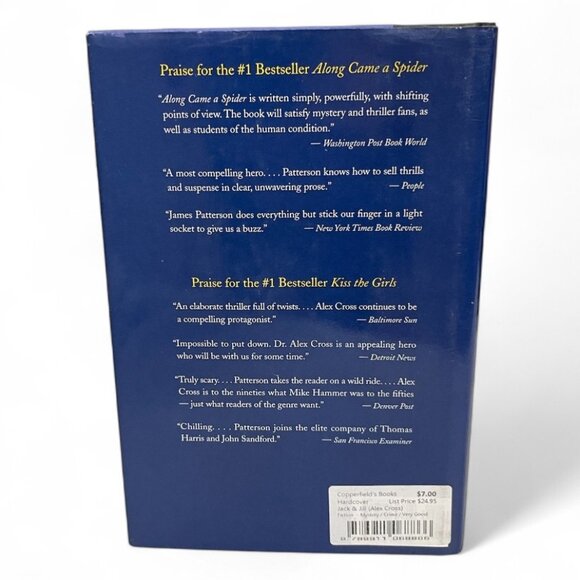 Jack & Jill By James Patterson Hardcover Little Brown Book Suspense Thriller - Picture 4 of 6